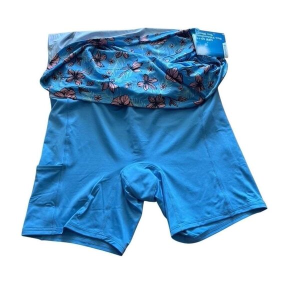 Coolibar Womens Blue Floral Top Skort Set M UPF 50+ Sun Protection NWT - Picture 13 of 16